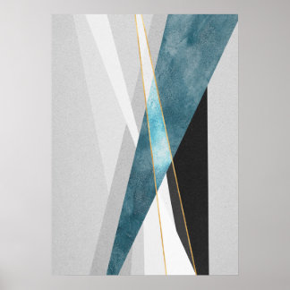 Modernes Abstrakt geometrisches Mauerwerk Poster
