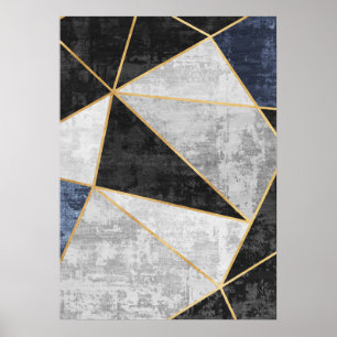 Modernes Abstrakt geometrisches Mauerwerk Poster