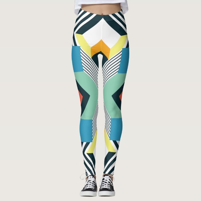 Modernes Abstrakt geometrisches Muster. Leggings (Vorderseite)
