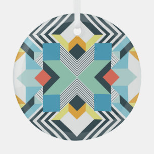 Modernes Abstrakt geometrisches Muster. Ornament Aus Glas