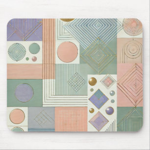 Modernes Abstrakt geometrisches Pastellmousepad -  Mousepad