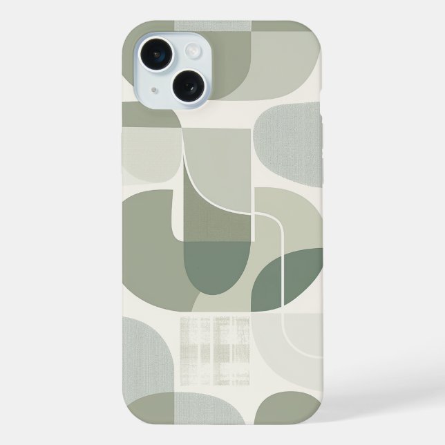 Modernes Abstrakt iPhone 15 Plus Hülle (Rückseite)