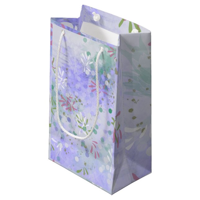 Modernes Abstrakt Kleine Geschenktüte (Vorderseite Schrägansicht)