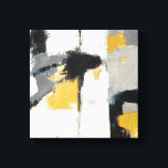 Modernes Abstrakt Leinwanddruck<br><div class="desc">© Mike Schick / Wilder Apple. Ein abstraktes Bild mit den Farben Grau,  Schwarz,  Weiß und Gold.</div>
