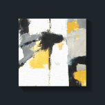 Modernes Abstrakt Leinwanddruck<br><div class="desc">© Mike Schick / Wilder Apple. Ein abstraktes Bild mit den Farben Grau, Schwarz, Weiß und Gold.</div>