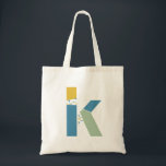 Modernes Abstrakt Letter-K-Monogramm Tragetasche<br><div class="desc">Tasche mit einem abstrakten Buchstaben Monogramm.</div>