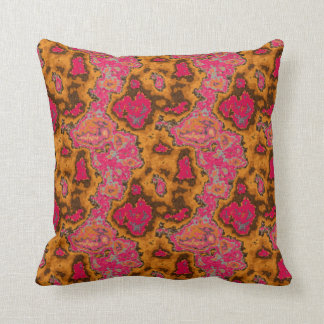 Modernes, Abstrakt orange rosa, blaues Muster-Dreh Kissen