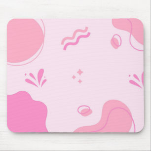 Modernes Abstrakt rosa Minimalistisch Mousepad
