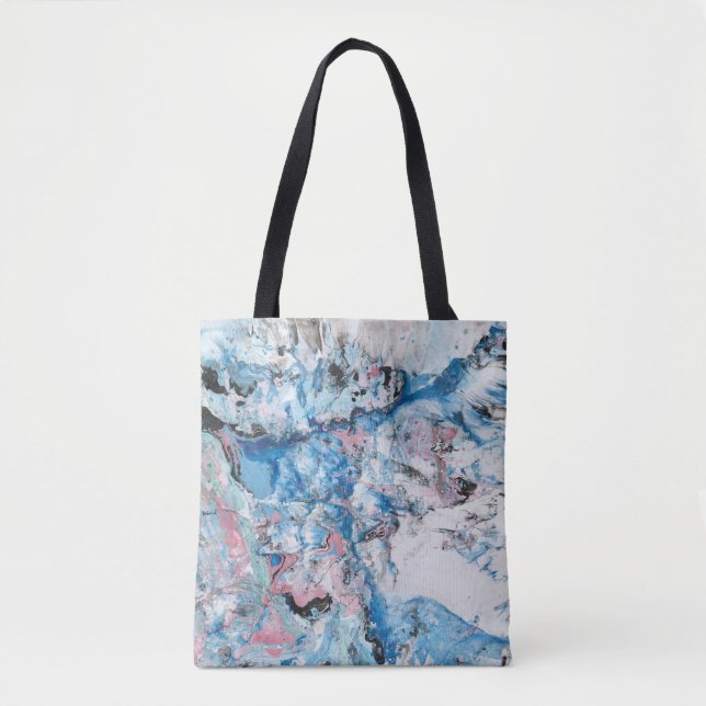 Modernes, Abstrakt rosafarbenes, weißes Template Tasche (Vorderseite)