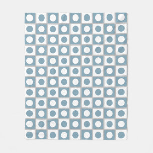 Modernes Abstraktes Aquamarin & Weiß Fleecedecke