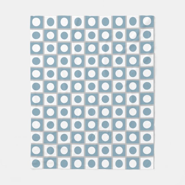 Modernes Abstraktes Aquamarin & Weiß Fleecedecke (Vorderseite)
