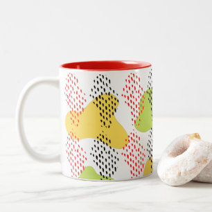 Modernes Abstraktes Aquarellmuster Zweifarbige Tasse