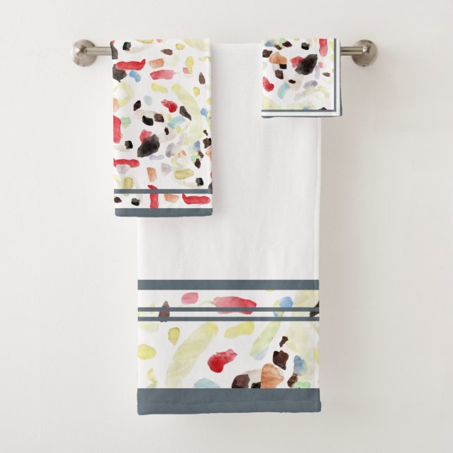 Modernes Abstraktes Badetuch-Set Badhandtuch Set (Insitu)