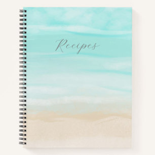 Modernes Abstraktes Beach-Rezept Notizbuch