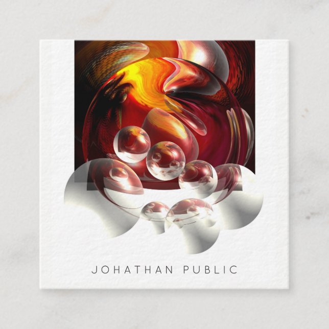 Modernes Abstraktes Berufliches Kunstwerk Quadratische Visitenkarte (Vorderseite)