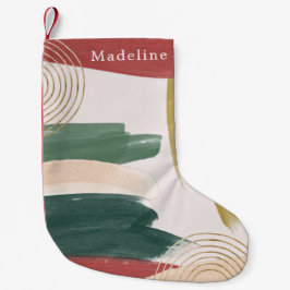 Modernes Abstraktes Bild | Monogram Christmas Kleiner Weihnachtsstrumpf