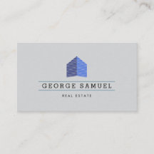 Modernes abstraktes blaues Home-Logo Realtor Ash S