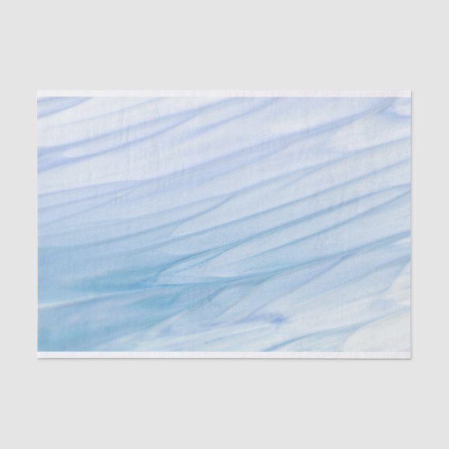 Modernes Abstraktes Blue Ombre Wasserfarbmuster Seidenpapier (Vorderseite)
