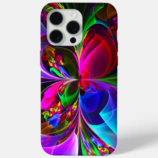 Modernes Abstraktes Blumenmuster Red Blue #12 Case-Mate iPhone Hülle (Rückseite)