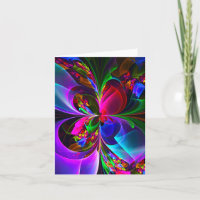 Modernes Abstraktes Blumenmuster Red Blue #12