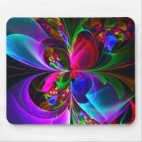 Modernes Abstraktes Blumenmuster Red Blue #12