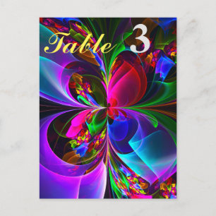 Modernes Abstraktes Blumenmuster Red Blue #12 Postkarte