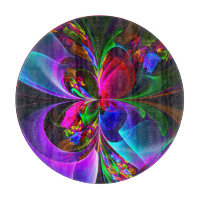 Modernes Abstraktes Blumenmuster Red Blue #12