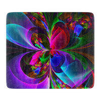Modernes Abstraktes Blumenmuster Red Blue #12