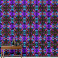 Modernes Abstraktes Blumenmuster Red Blue #12