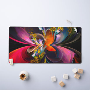 Modernes Abstraktes Blumenmuster Red Blue #13 Schreibtischunterlage