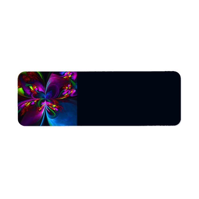 Modernes Abstraktes Blumenmuster Red Blue #15 (Vorne)