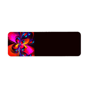 Modernes Abstraktes Blumenmuster Red Blue Muster #