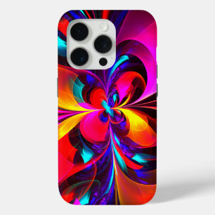 Modernes Abstraktes Blumenmuster Red Blue Muster # Case-Mate iPhone Hülle