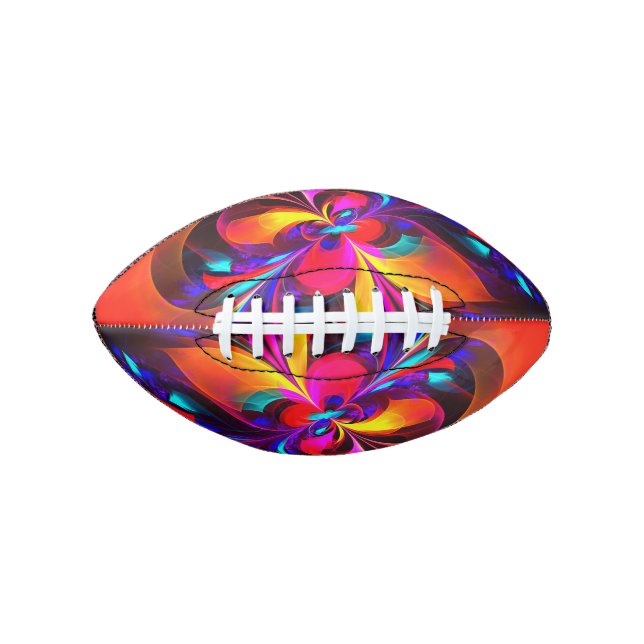 Modernes Abstraktes Blumenmuster Red Blue Muster # Football (Vorderseite)