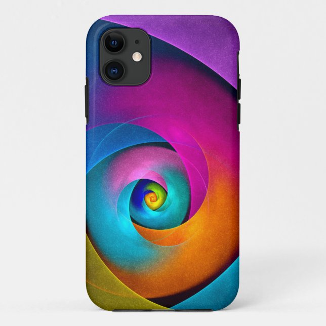 Modernes Abstraktes Blumenmuster Rosa Blaues Muste Case-Mate iPhone Hülle (Rückseite)