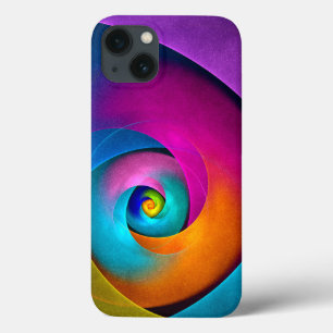 Modernes Abstraktes Blumenmuster Rosa Blaues Muste Case-Mate iPhone Hülle