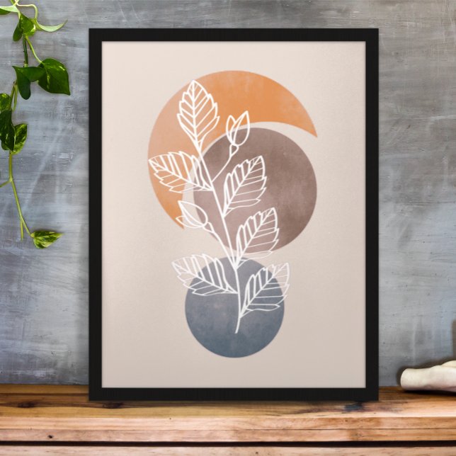 Modernes Abstraktes Boho Pflanze Foliage Artwork Poster (Von Creator hochgeladen)