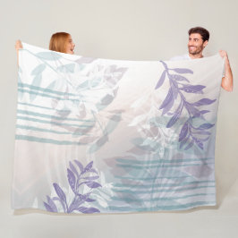 Modernes Abstraktes botanisches Leaf Fleecedecke