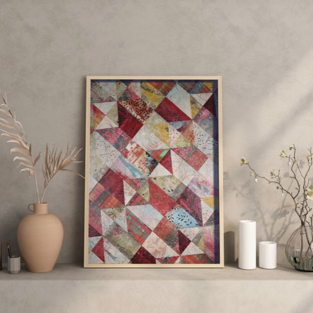 Modernes Abstraktes botanisches Patchwork Poster (Von Creator hochgeladen)