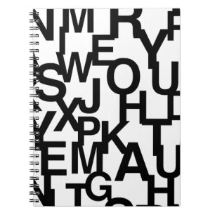 Modernes, abstraktes, chaotisches Schriftbild Notizblock