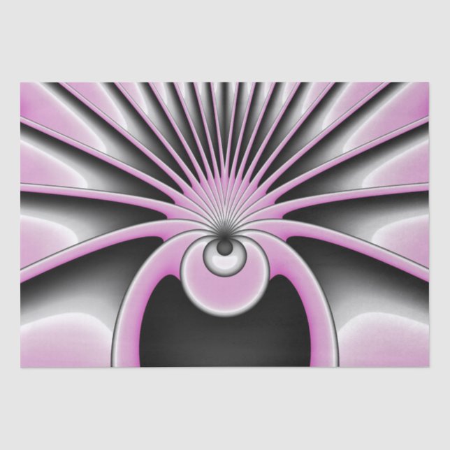 Modernes Abstraktes Crazy Fraktal Art Muster Seidenpapier (Vorderseite)