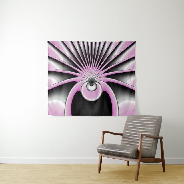 Modernes Abstraktes Crazy Fraktal Art Muster Wandteppich (Beispiel (Horizontal))
