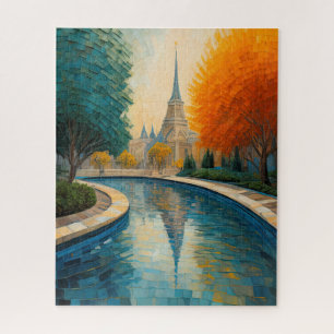 Modernes Abstraktes Design Gold Orange Blue Europe