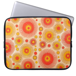 Modernes abstraktes Design mit floralen und Laptopschutzhülle