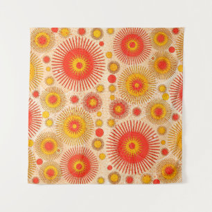 Modernes abstraktes Design mit floralen und Wandteppich