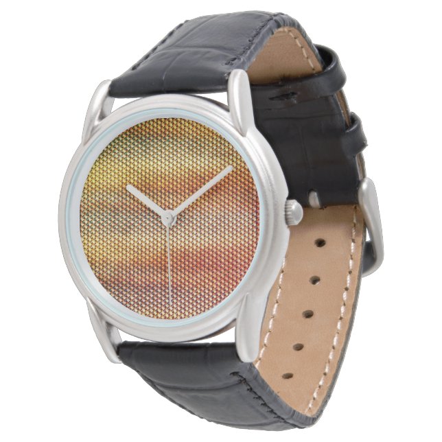 Modernes abstraktes Digitalmuster-Design 1228 Armbanduhr (Schrägansicht)