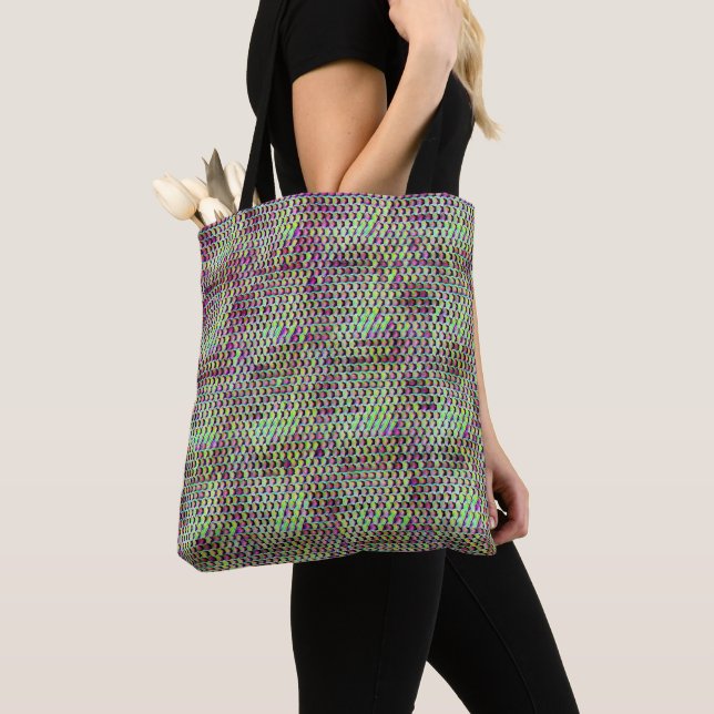 Modernes abstraktes Digitalmuster-Design 1233 Tasche (Von Nahem)