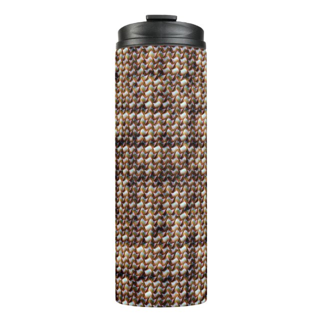 Modernes abstraktes Digitalmuster-Design 1247 Thermosbecher (Vorderseite)