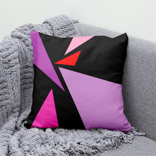 Modernes Abstraktes, einfaches geometrisches Rosa Kissen