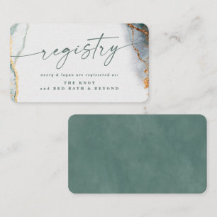 Modernes Abstraktes Eukalyptus Green Wedding Regis Begleitkarte